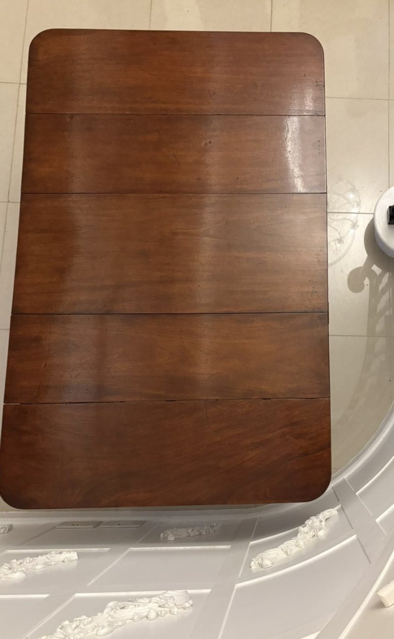 Unusual Antique 8 Seater George III Quality Mahogany Extending Pembroke Dining Table - Image 9